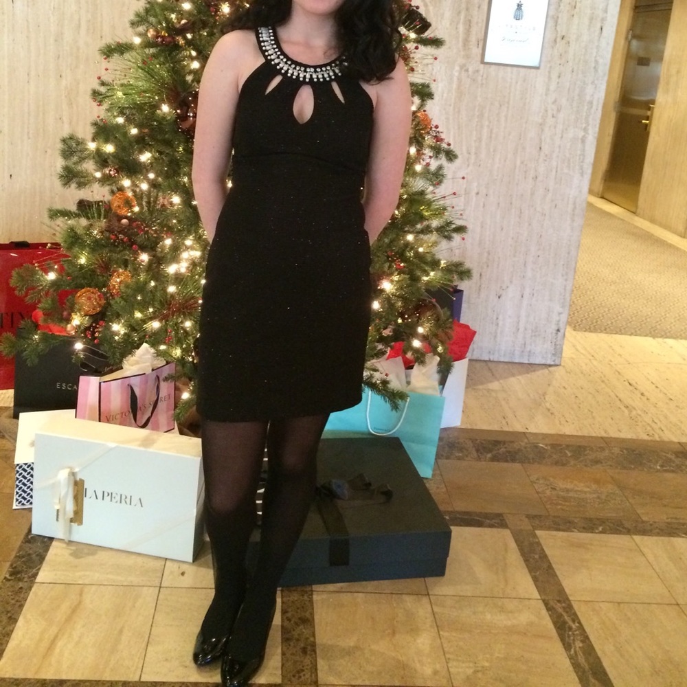 Black Glitter Formal Dress